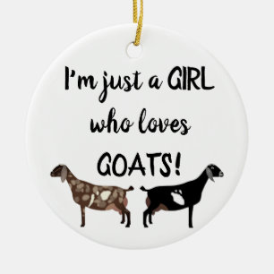 Décoration En Céramique Juste Une fille qui aime les chèvres - Nubian Dair