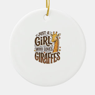 Décoration En Céramique Juste une fille qui aime les girafes T-Shirt vinta