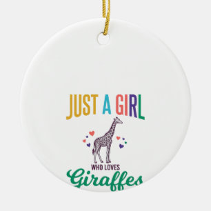 Décoration En Céramique Juste une fille qui aime les girafes vintage vecte