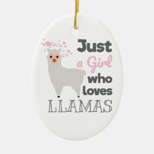 Décoration En Céramique Juste une fille qui aime les lamas