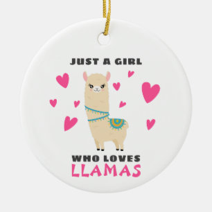 Décoration En Céramique Juste une fille qui aime les lamas