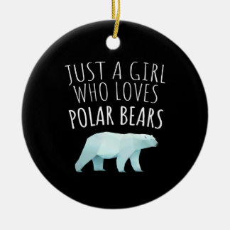 Décoration En Céramique Juste une fille qui aime les ours polaires Amoureu