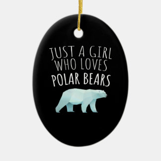 Décoration En Céramique Juste une fille qui aime les ours polaires Amoureu