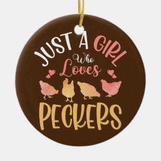 Décoration En Céramique Juste Une Fille Qui Aime Les Peckers Agricole Le C