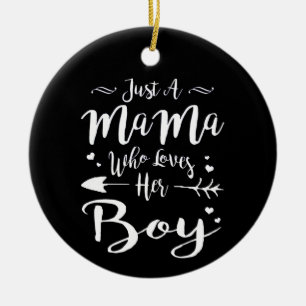 Décoration En Céramique Juste Une Maman Qui Aime Son Garçon Maman Et Son F