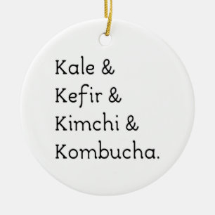 Décoration En Céramique Kale Kefir Kimchi Kombucha