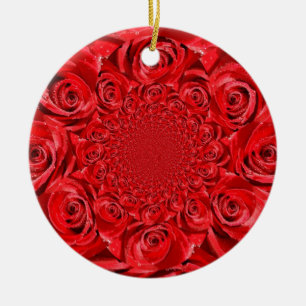 Décoration En Céramique Kaleidoscope de roses rouges : Joyeuse Saint-Valen