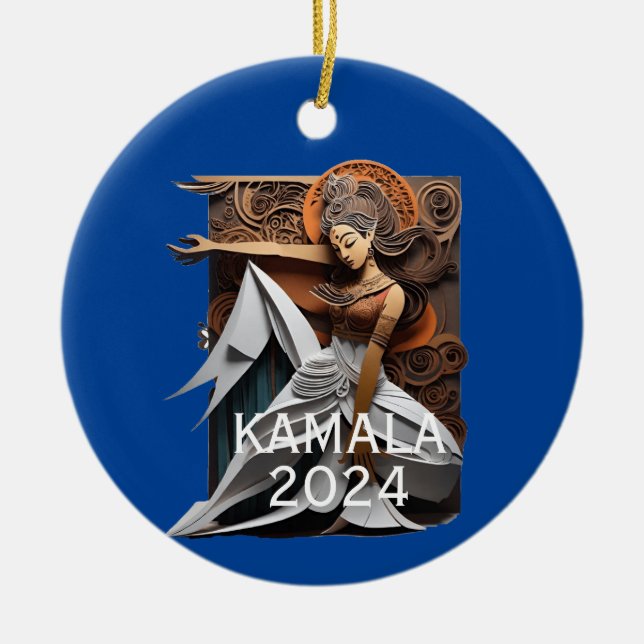 Décoration En Céramique Kamala 2024 pour le président Thunder_Cove (Devant)