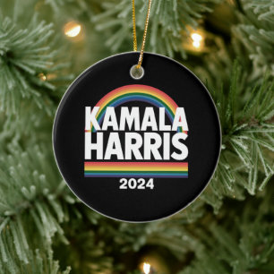 Décoration En Céramique Kamala Harris 2024 Arc-en-ciel Fierté Gay LGBT Éle