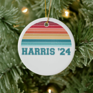 Décoration En Céramique Kamala Harris 2024 Retro Sunset Vintage