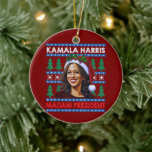 Décoration En Céramique Kamala Harris Madame la Présidente Noël Santa Hat<br><div class="desc">Kamala Harris Madame la Présidente Noël Santa Hat</div>