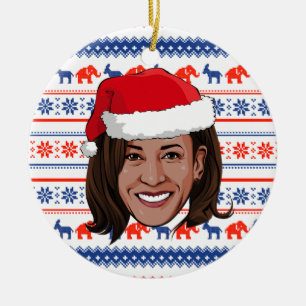 Décoration En Céramique Kamala Harris Noël