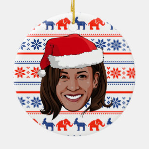 Décoration En Céramique Kamala Harris Noël