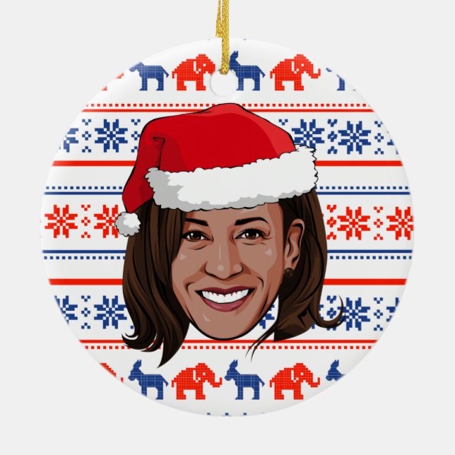 Décoration En Céramique Kamala Harris Noël (Dos)
