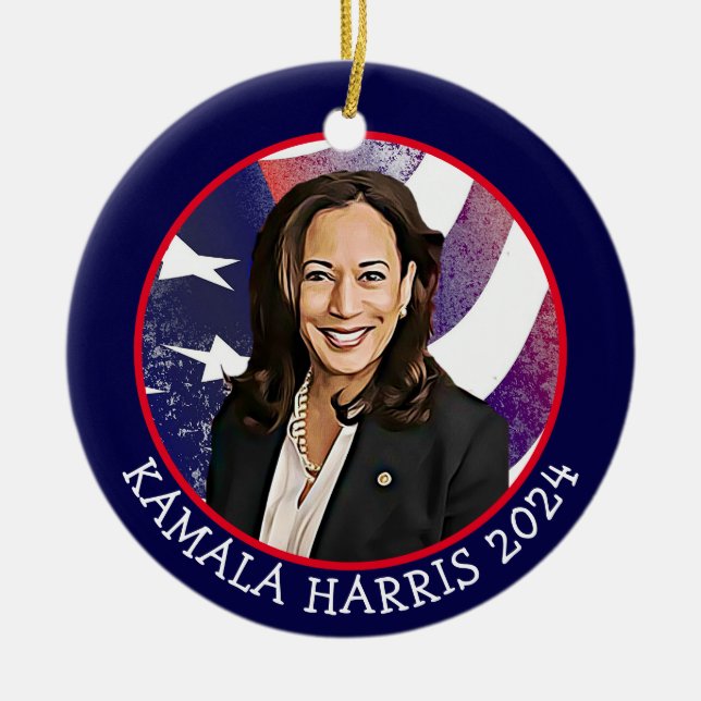 Décoration En Céramique Kamala Harris pour le président 2024 (Devant)