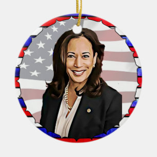 Décoration En Céramique Kamala Harris pour l'élection présidentielle de 20