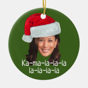 Décoration En Céramique Kamala Santa Hat Biden Harris 2020 drôle de vacan