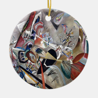 Décoration En Céramique Kandinsky En Gris Oeuvre Abstraite