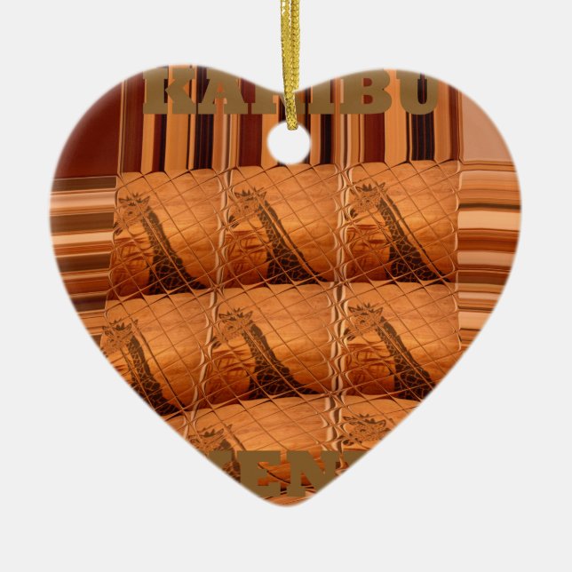 Décoration En Céramique Karibu Giraffe Hakuna Matata Chic Art Moderne Col (Devant)