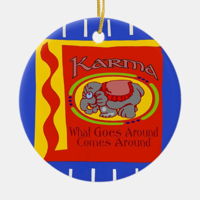 Décoration En Céramique Karma, ajouter, modifier du texte (Devant)