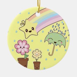 Décoration En Céramique Kawaii météo jardin si mignon motif girly