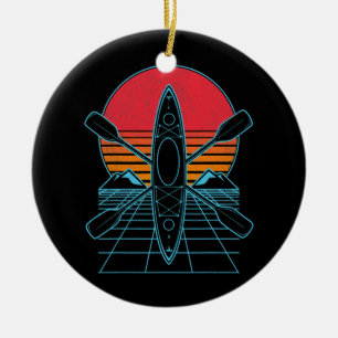 Décoration En Céramique Kayaking Kayak Vintage