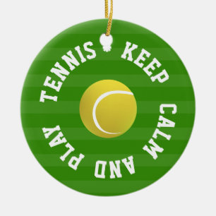 Décoration En Céramique KEEP CALM TENNIS BALL - TEXTE personnalisé