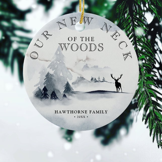 Décoration En Céramique Keepsaké Nouveau Cou des Bois 1er Accueil Photo (Créateur téléchargé)