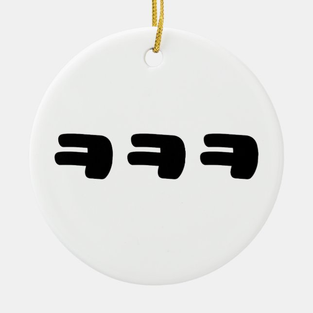 Décoration En Céramique KEKEKEKE ㅋ ㅋ ㅋ coréen Slang (Devant)