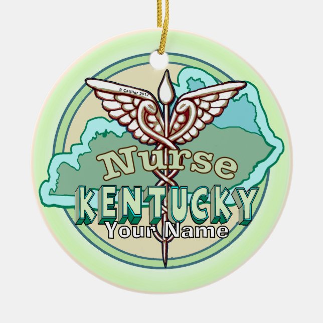 Décoration En Céramique Kentucky Caduceus Nurse (Devant)