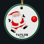 Décoration En Céramique Kickball Noël 2023 Collectible<br><div class="desc">Design à thème Kickball avec joueur de kickball Père Noël. Modifiez le texte pour ajouter l'année et le nom de votre joueur de kickball favori.</div>
