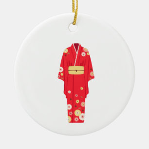 Décoration En Céramique Kimono rouge