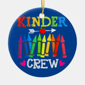 Décoration En Céramique Kinder Crew Drôle Enseignant de maternelle 1er Jou