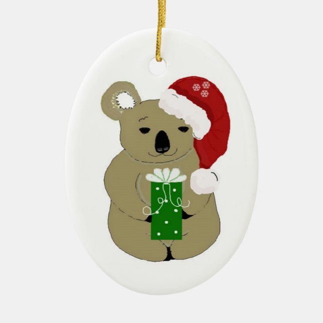 Décoration En Céramique Koala Noël Ours (Devant)