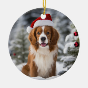 Décoration En Céramique Kooikerhondje Chien Noël Keepsaké
