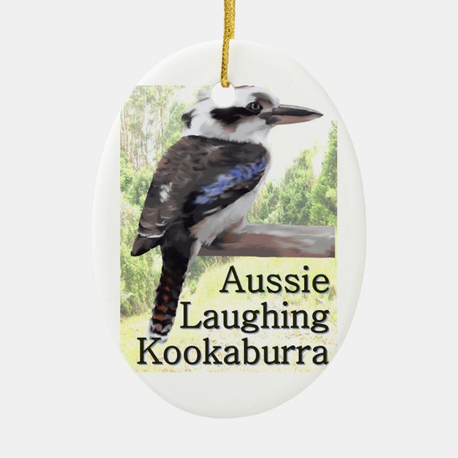 Décoration En Céramique Kookaburra riant australien (Devant)