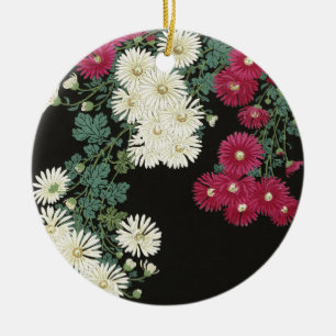 Décoration En Céramique Koson Chrysanthemum Garden Art japonais Fleur