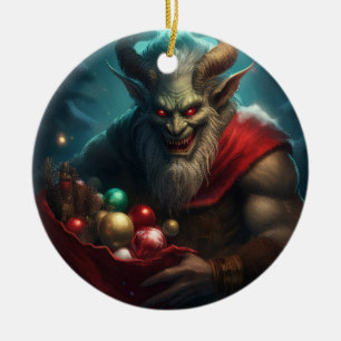 Décoration En Céramique Krampus méchant 