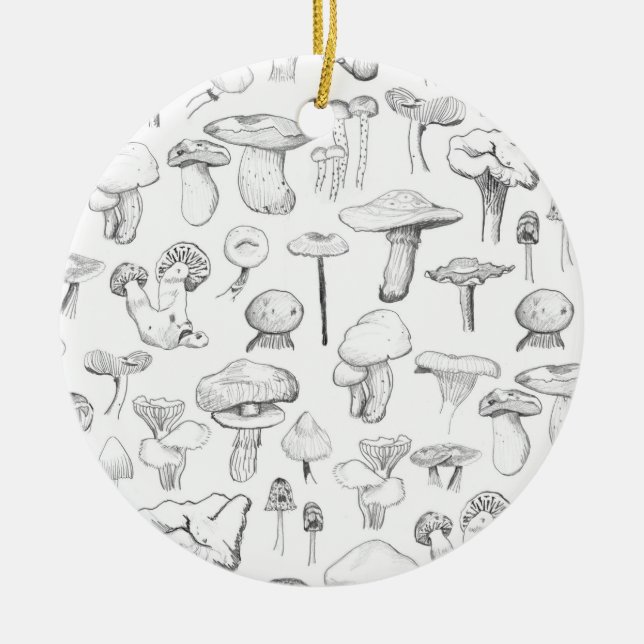Décoration En Céramique La bande de champignon (Devant)