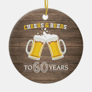 Décoration En Céramique La bière et la bière rustiques à 60 ans