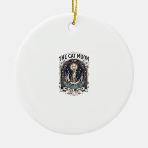 Décoration En Céramique La carte de tarot Chat Lune Chat Majeure Arcane Vi