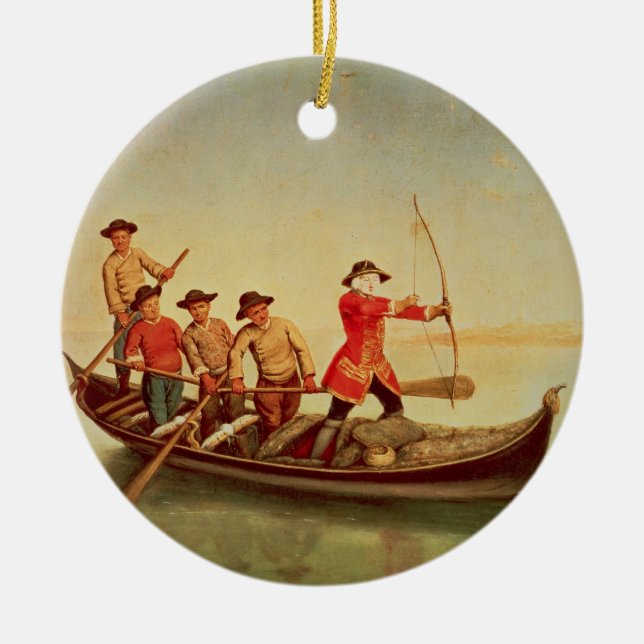 Décoration En Céramique La chasse à canard (Devant)