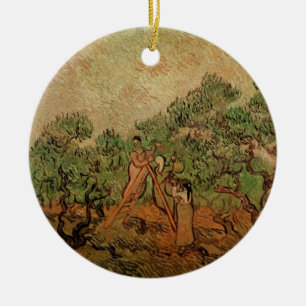 Décoration En Céramique La Cueillette des olives par Vincent van Gogh