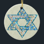 Décoration En Céramique La gemme a décoré l'étoile de David<br><div class="desc">L'art dessiné pour ressembler à des gemmes et les sparklies remplissent sous forme d'étoile de David pour faire à ceci un cadeau très spécial pour vous-même ou les amis et la famille ce Hanoukka.</div>