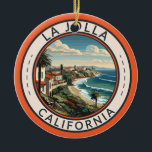Décoration En Céramique La Jolla California Coastline Travel Art Retro<br><div class="desc">La Jolla dans un style vectoriel. La Jolla, en Californie, est un bijou côtier réputé pour ses plages immaculées, ses boutiques haut de gamme et ses superbes vues sur l'océan. Niché dans le comté de San Diego, c'est une enclave de charme qui allie harmonieusement beauté naturelle et vie chic, ce...</div>