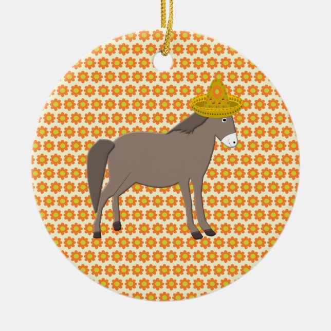 Décoration En Céramique La Journée mexicaine des ânes des morts (Devant)