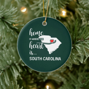Décoration En Céramique La maison de Caroline du Sud est le coeur