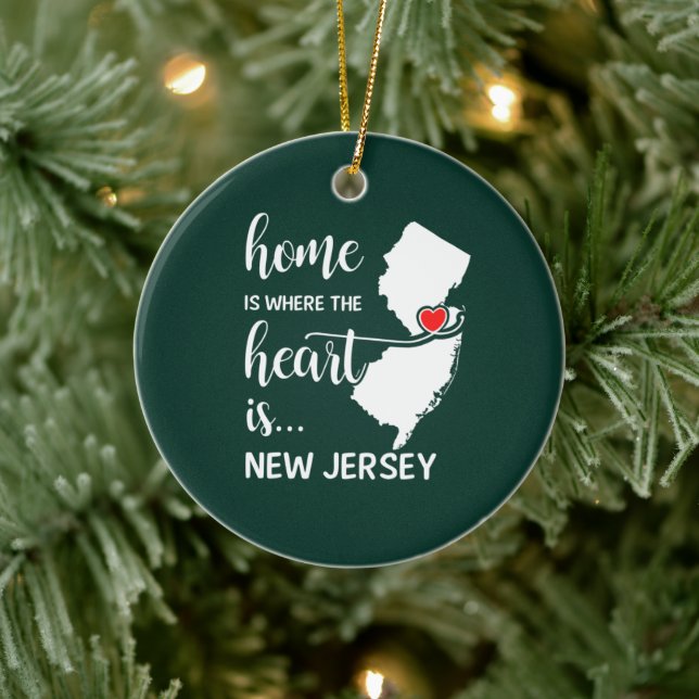Décoration En Céramique La maison du New Jersey est le coeur (Arbre)