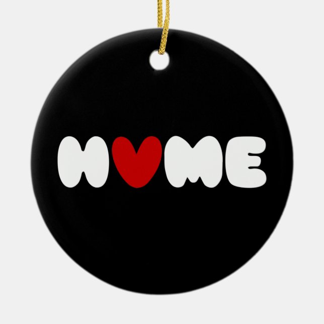 Décoration En Céramique La Maison Est Là Où Le Coeur Est (Devant)