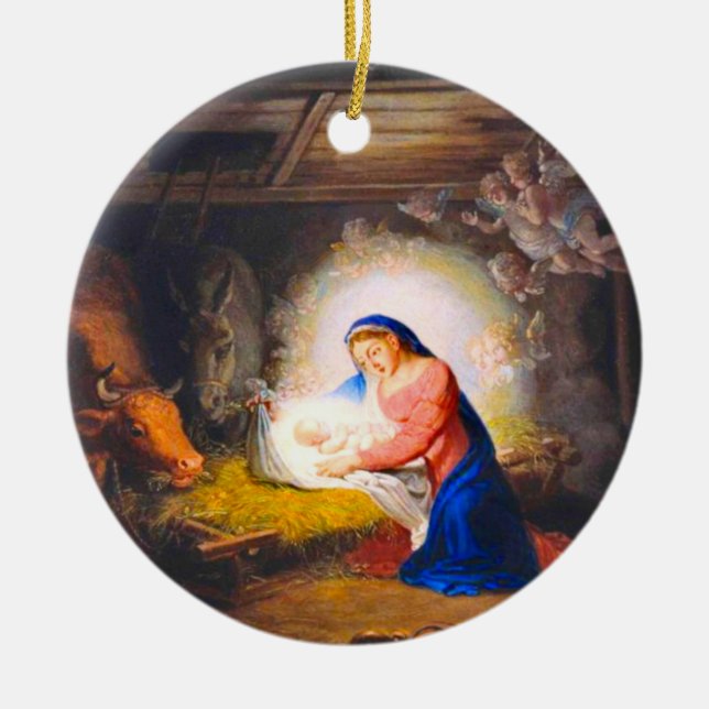 Décoration En Céramique La Nativité du Christ (Devant)